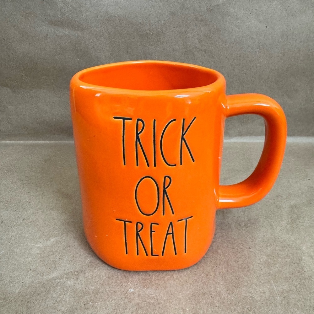 Rae Dunn Orange Trick Or Treat Jack-O-Lantern Artisan Collection Coffee Mug 16oz